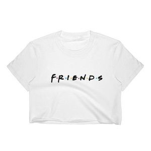 Friends white cropped tee